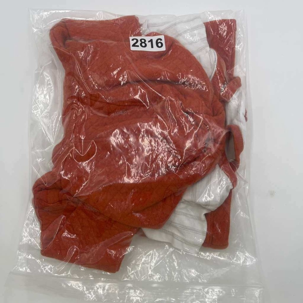 7 For All Mankind Baby Outfit 3 Piece Hoodie Bodysuit Pants Orange Black 0 3M - Picture 6 of 6